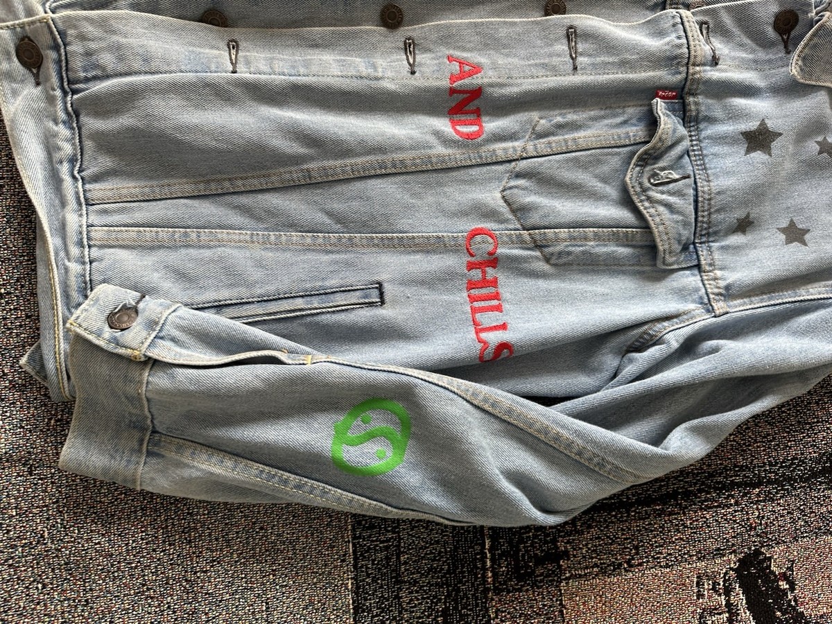 Travis Scott Astroworld Levis Denim Jacket Size XL Wish You Were