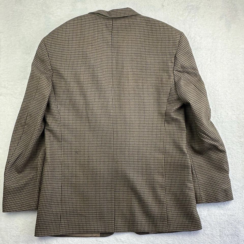 Abrigo Deportivo Vintage Givenchy Monsieur Blazer 42R Marrón Negro Cuadros Geométricos EE. UU.  Foto 4 de 4