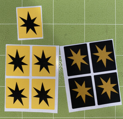 Gottlieb 1980  Star Race  Pinball Machine Vinyl Drop Target Stickers/Decals
