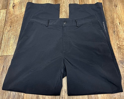 Under Armour Golf Pants Black Tag 34 Meas 35/31 Stretch Straight Leg