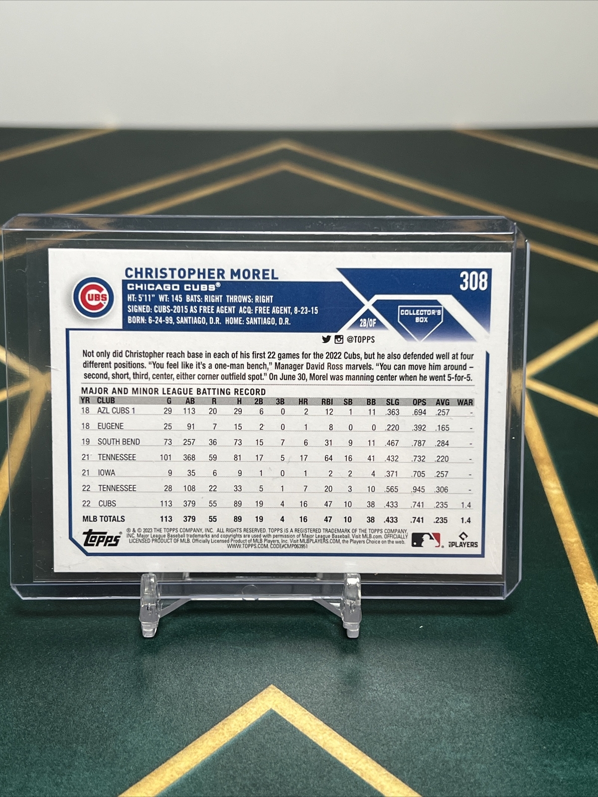 Christopher Morel 2023 Topps Series 1 Baseball Silver Foilboard RC SP