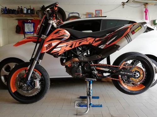 Kit adesivi grafiche KTM SMC 690 2008 2009 2010 2011 compatibili - CRYSTAL - Afbeelding 7 van 9