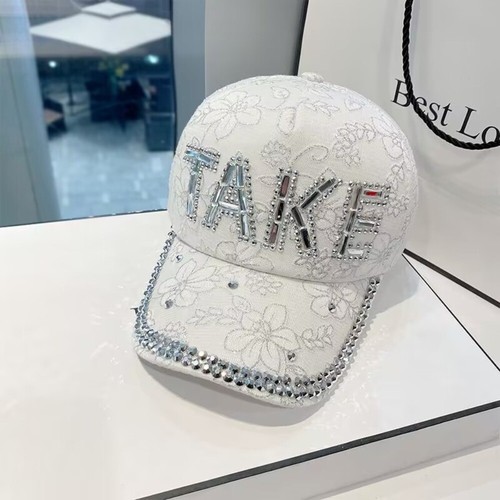 Blingbling Peaked Cap Lace Embroidery Snapback Hat New Hip Hop Gorras Gift - Picture 4 of 12