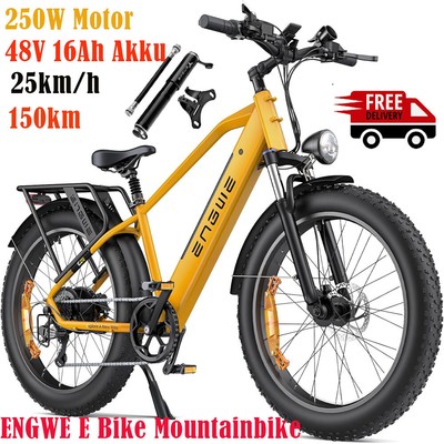 E Mountainbike ENGWE Elektrofahrräder 48V 16Ah Akku Damen/Herren E-Bike 25km/h