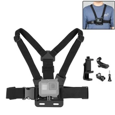 Body Mount Belt Chest Strap w/Phone Clamp for Gopro hero/insta360/DJI action cam