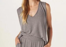 Authentic The Normal Brand Women's Malakos Knit Lounge Tank Top Heathered Grey
