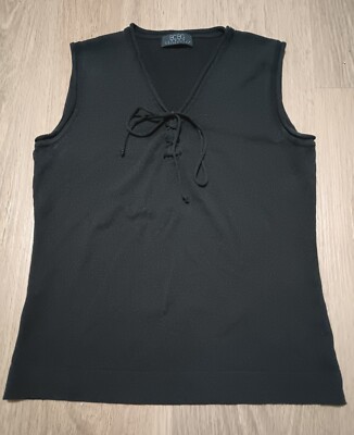 BCBG MAXAZRIA Stretch Semi Sheer Crepe Tank Cami Top XS