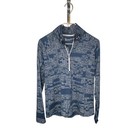 Medium Under Armour Threadborne Running Work Out Long Sleeve Top Fitted Blue