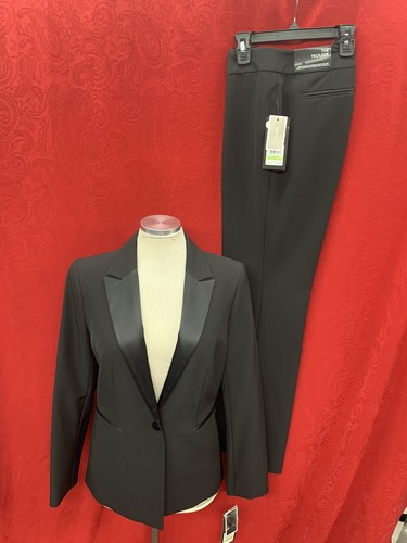 NINE WEST PANT SUIT/TAXEDO/SIZE 2/BLACK 