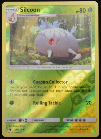 Pokémon - Silcoon 25/214 - Reverse Holo - Lost Thunder - NM/M