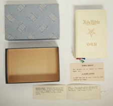 Holman Eastern Star Bible King James Holy Bible S164A White Cover with Box
