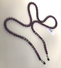Dark Purple Pearl Crystal AB Rhinestone Eyeglass Sunglass Leash Holder Lanyard