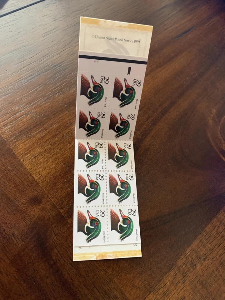U.S. Booklet #174, 1991, 29 cent Wood Duck, MNH, BK174 - Image 4 of 4