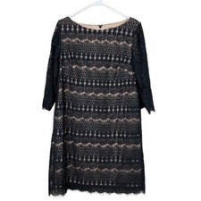 Grayson Nordic Lace Whimsigoth Shift Dress Size 16 Witchy