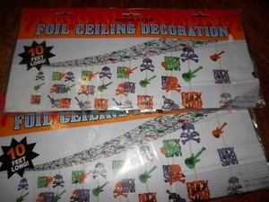 New Rock Star Foil Ceiling Decor 10 Ft Lot Of 2 Pkgs 20 Ft
