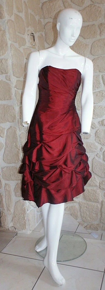 Robe cocktail bordeaux neuve taille petit 60 marque Point Mariage Cassidy eBay