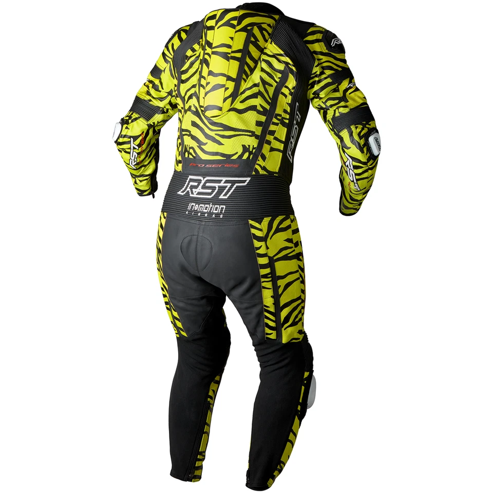 RST Pro Series Evo Airbag One Piece Leathers Motorcycle 3238 Tiger Flo Yel AAA - Image 2 of 2