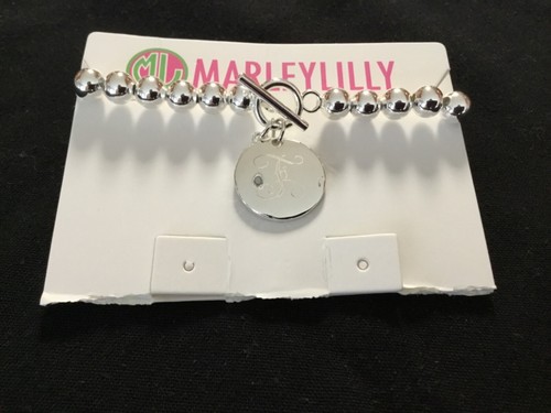 MARLEYLILLY Monogrammed (F) Ball Bracelet FREEE SHIPPING📦 - Picture 2 of 5