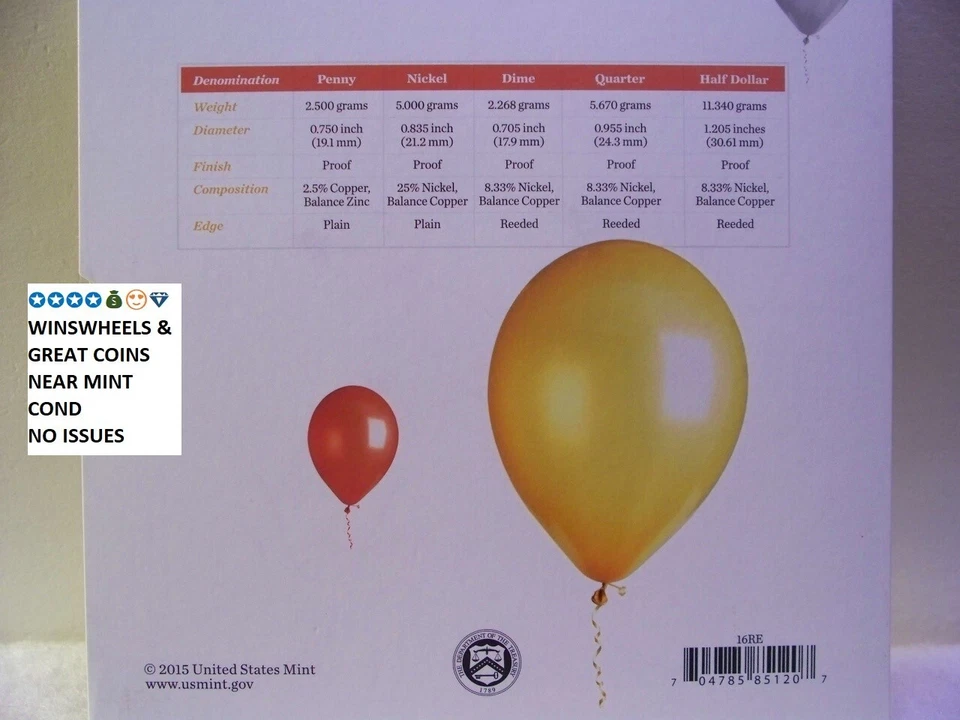 2015 S HAPPY BIRTHDAY 5 COIN SET 💰😍💎US MINT - Image 4 of 4