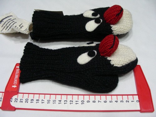 NIRVANNA DESIGNS - Hand Made in Nepal - Wool - KID'S Small One Size Mittens! - Picture 8 of 8