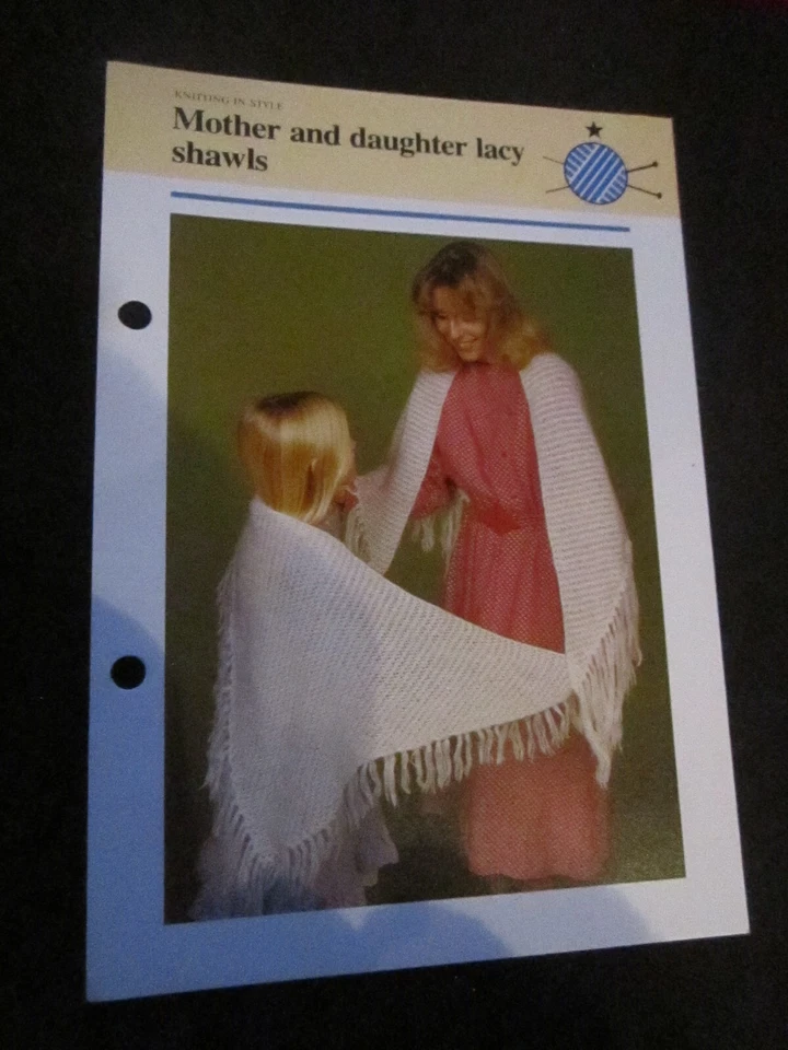 KNITTING PATTERN KNITTING IN STYLE MOTHER AND DAUGHTER LACY SHAWLS *MUST SEE ** - Image 1 of 1