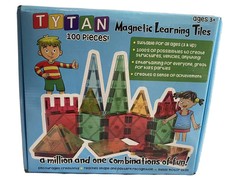 tytan magnetic learning tiles building set with 100 pieces