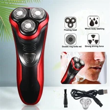 Electric Razor Shaver Men's Rotary Waterproof With Pop-up Trimmer Wet &Dry Razor