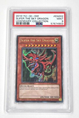 YuGiOh Slifer the Sky Dragon LC01-EN002 Legendary Collection PSA 9