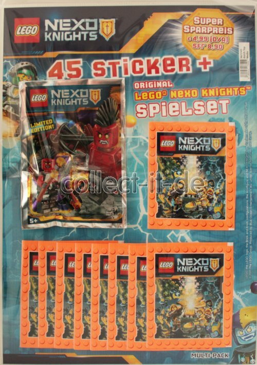 Lego Nexo Knights - Sammelsticker - 1 Multipack (9 Tüten + Lego