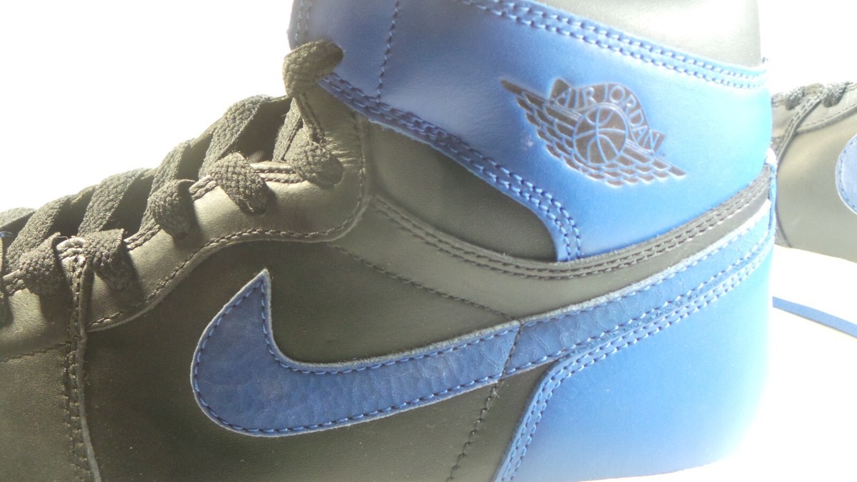 NIKE 2001 AIR JORDAN 1 I OG RETRO 136066-041 ROYAL 9.5 VINTAGE 3 4