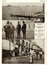 Vom Kriegsschauplatz in Mexiko amerikanische Flotte vor Veracruz Memorabile 1914