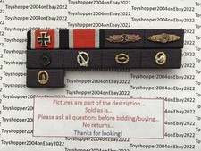 Rare German WW2 1957 Navy Veteran Bundeswehr Iron Crosses 9 Ribbon Bar