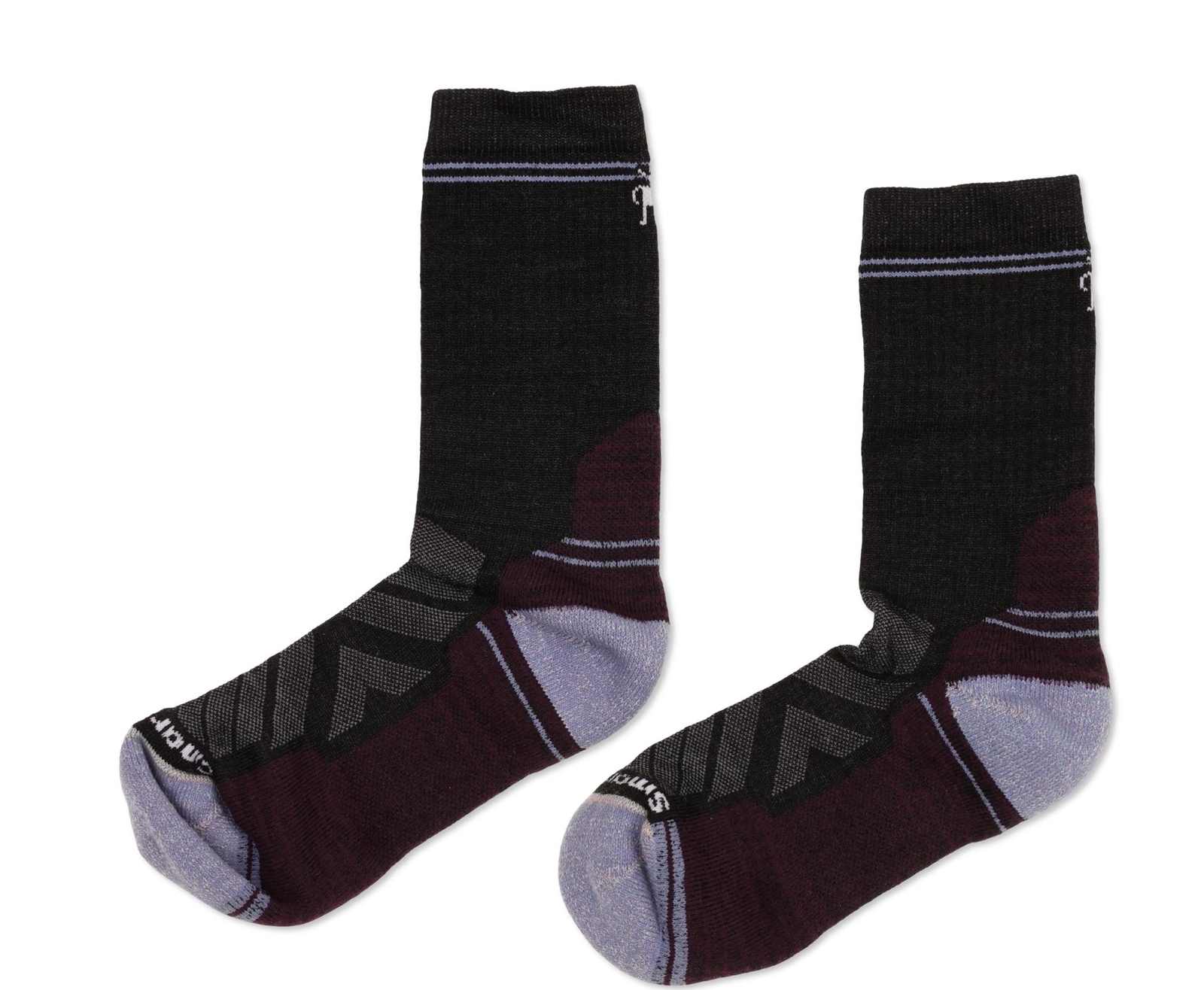Smartwool Women's Cushioned Hiking Crew Socks, Black/Blue/Purple, MD ESF17152