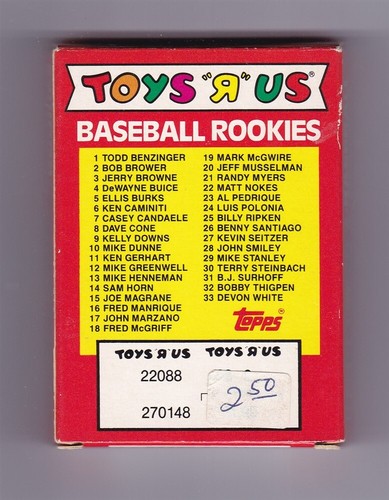 1988 Topps Toys R Us Baseball Rookies Set - Picture 2 of 2
