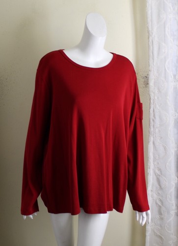 Ralph Lauren Sz 3X RED Cotton Stretch 