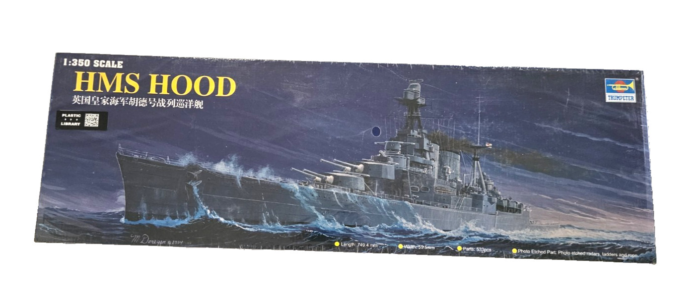 1/350 TRUMPETER HMS HOOD #05302 NEW SEALED PLASTIC SHIP MODE