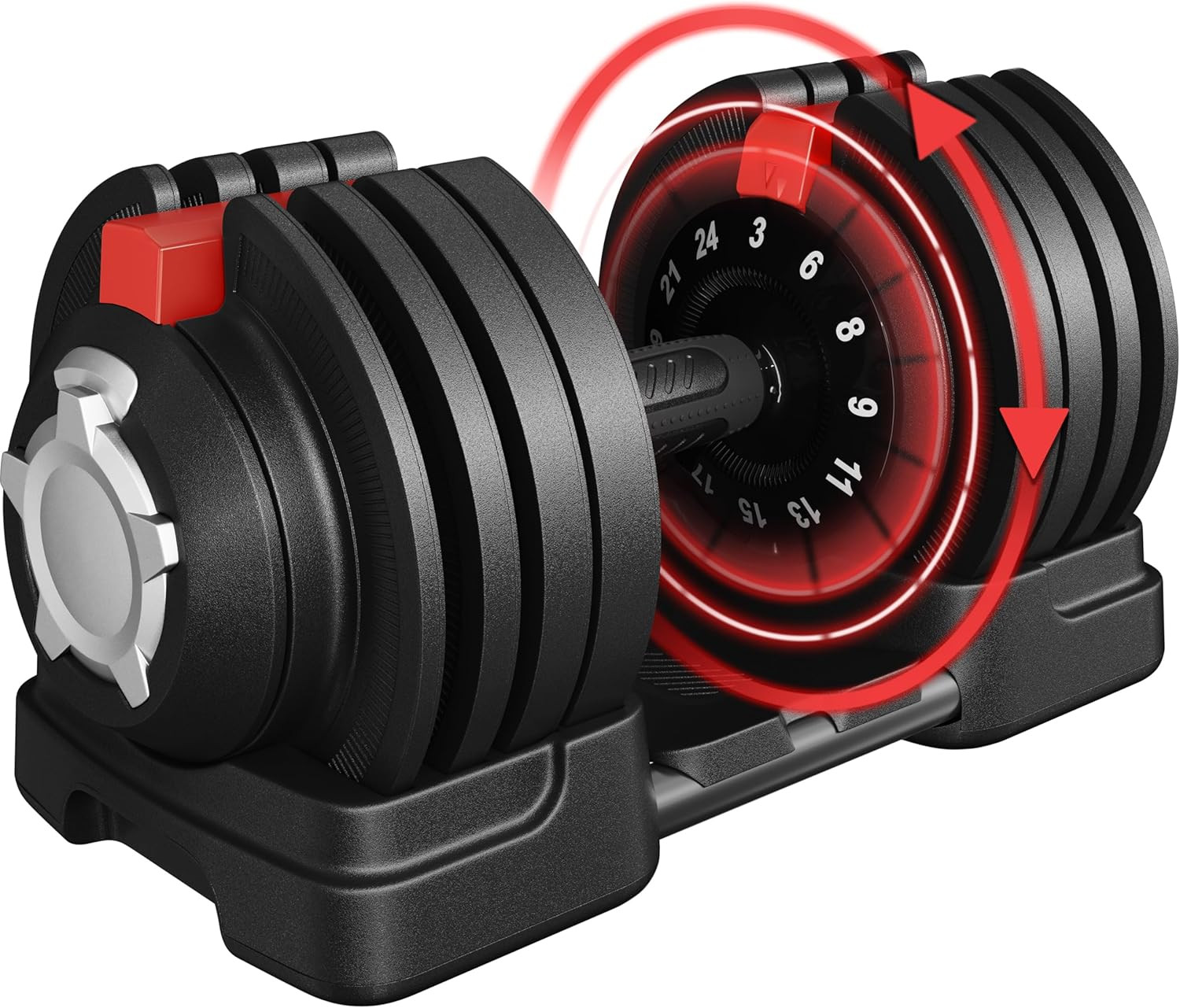 Haltères musculation réglables pour éviter l'encombrement avec charge modulable 11 niveaux