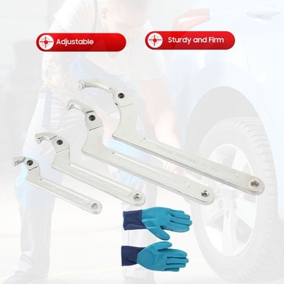 4 pcs Spanner Wrench Set, Adjustable C Pin Spanner Hook Wrench Tool for Vehicles