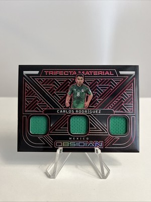 Panini Obsidian 22/23 Trifecta Material Triple Patch Mexico Carlos Rodriguez /25