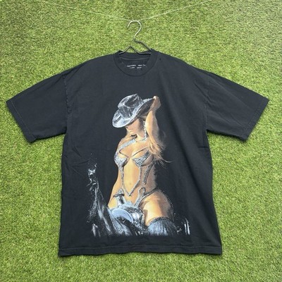 Beyonce Renaissance Concert Shirt Mens XL Black Diamond Cowgirl Graphic Art y2k