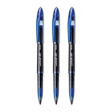 Uni-ball Air UBA188M 0.5 mm Blue Ink Roller Ball Pen Pack of 3