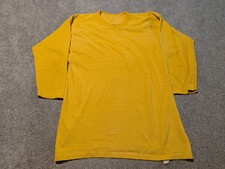 Vintage Russell Athletic Football Jersey Mens XL Yellow Cotton Blend Shirt 70s