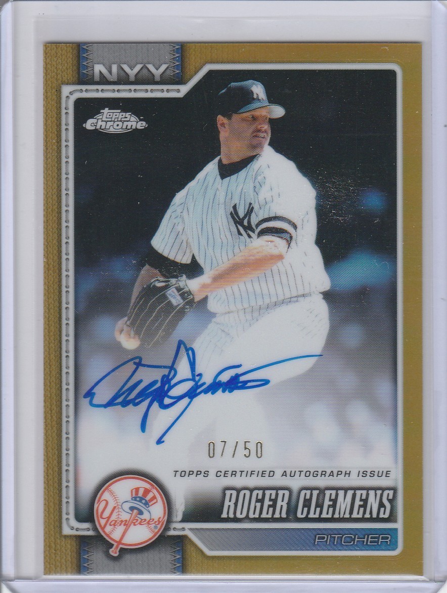 2026 TOPPS CHROME #CLA-RCL ROGER CLEMENS TRUE GOLD AUTO #07/50 YANKEES 080526