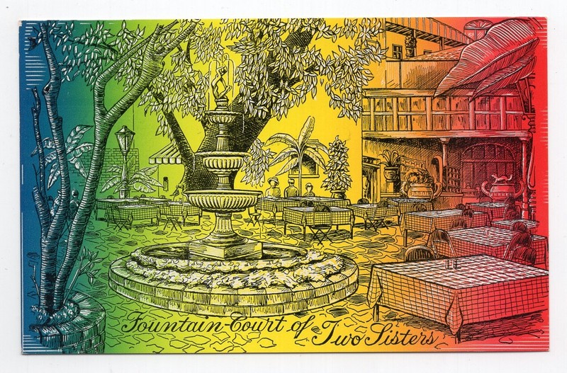 1970s? Chrome - CLOSEOUT - Fountain, Court of Two Sisters - New Orleans, LA