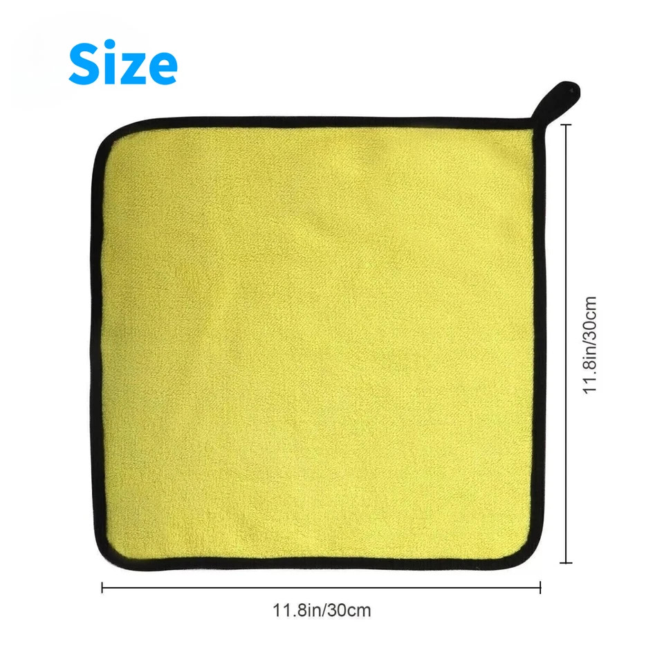 5PCS Microfiber Cleaning Cloth Car Wash Towel Drying Rag Car Polishing Detailing