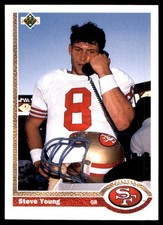 Steve Young 1991 Upper Deck #101 49ers NFL READ FREE SHIPPING AutographDen