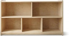 Kids Bookshelf, Montessori Front Facing Toddler Bookcase 5 Tier  Solid hardwood