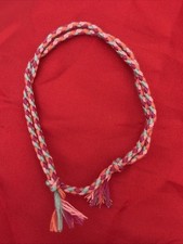 NEW BOHO BRAID THREAD FRIENDSHIP BRACELET KNOT AQUA PINK MAROON PEACH NIP ADJUST