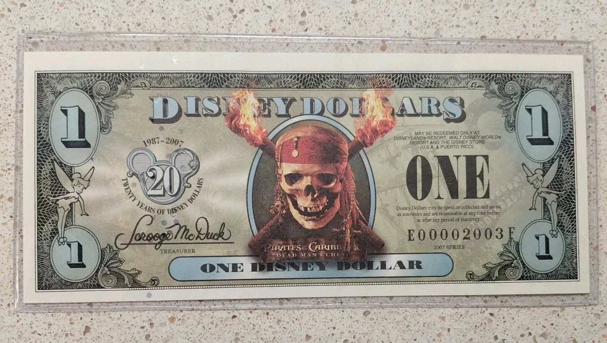 Pirates of the Caribbean Disney Dollars (1968-Now) | eBay