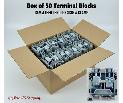 Altech CTS35U 35mm Feed Through Screw Clamp Terminal Block Box of 50